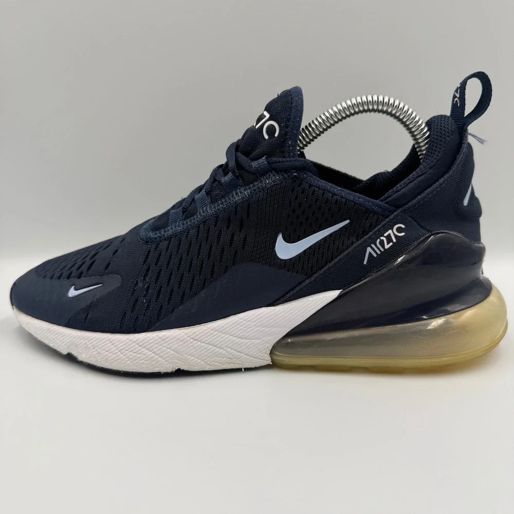 Nike Air Max 270 Kids Size 6.5Y Running Shoes 943345-407 Navy Blue